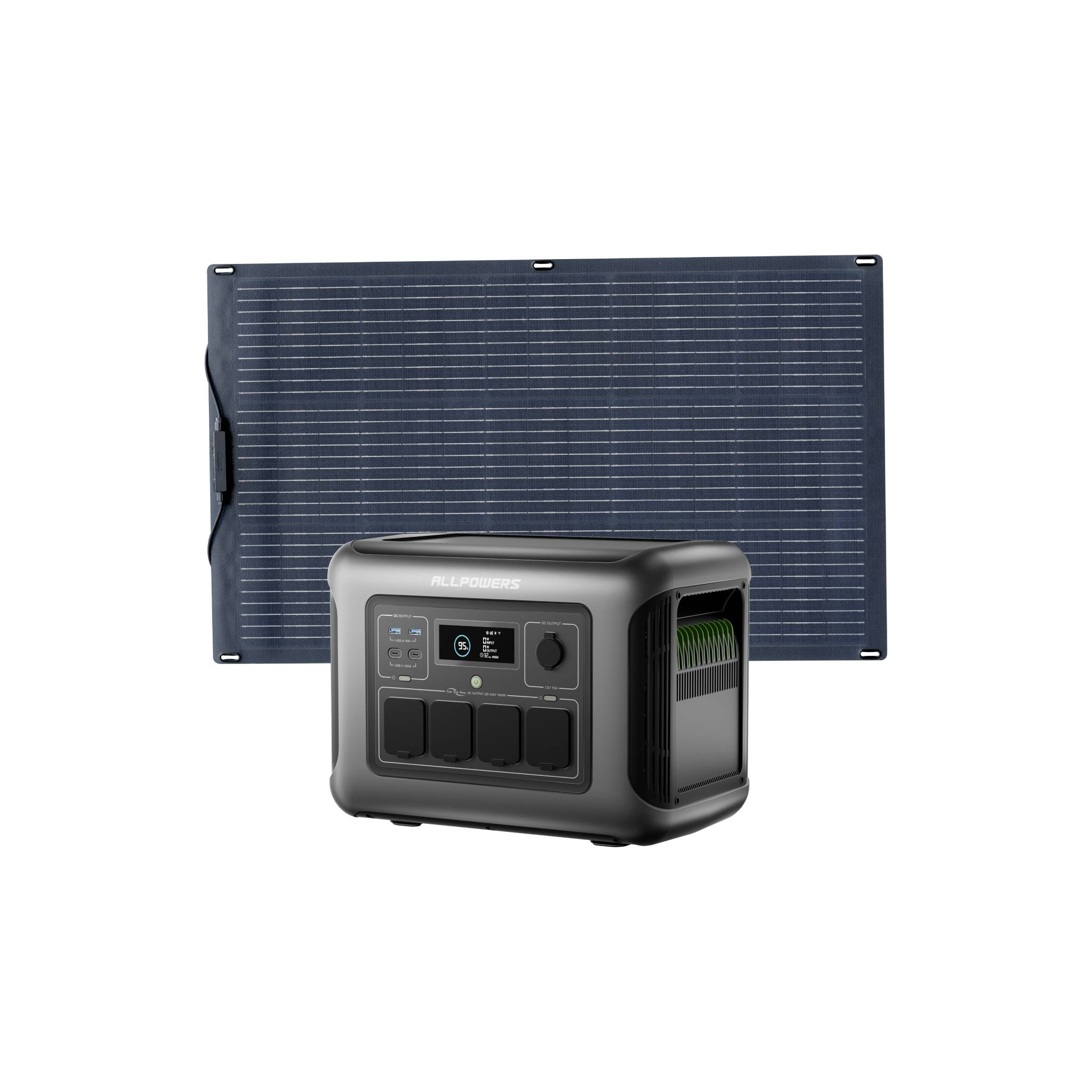 ALLPOWERS 1600W Générateur Solaire R1500 LITE avec PV100W