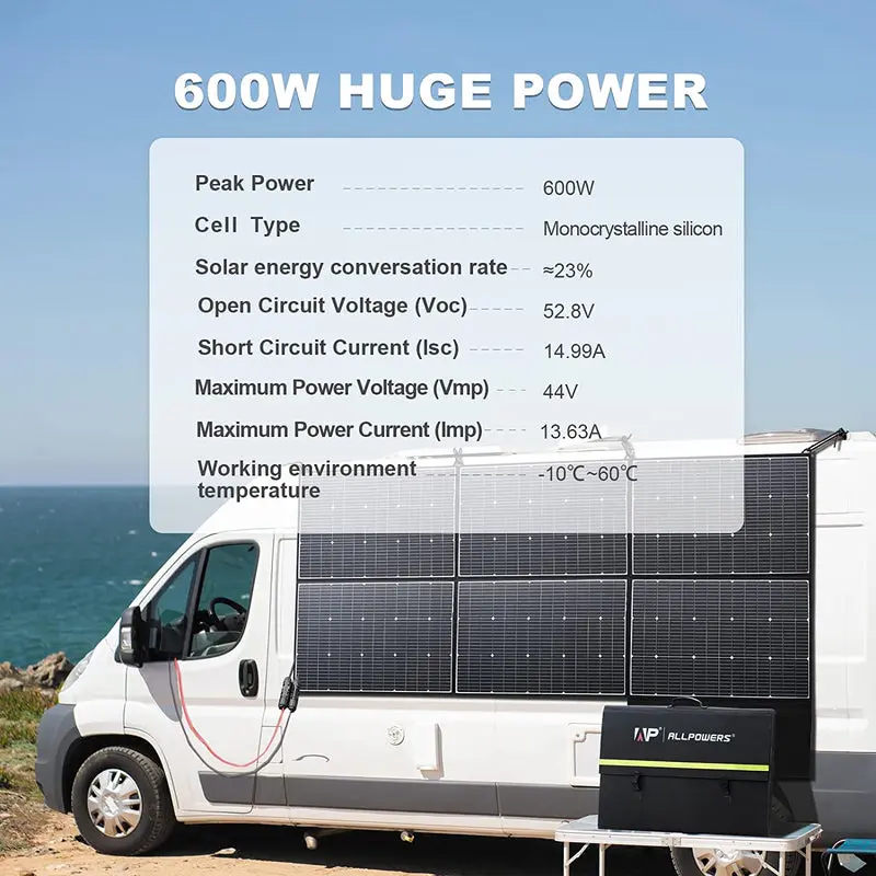 ALLPOWERS 2400W Générateur Solaire S2000 Pro avec PV600W - Image 8
