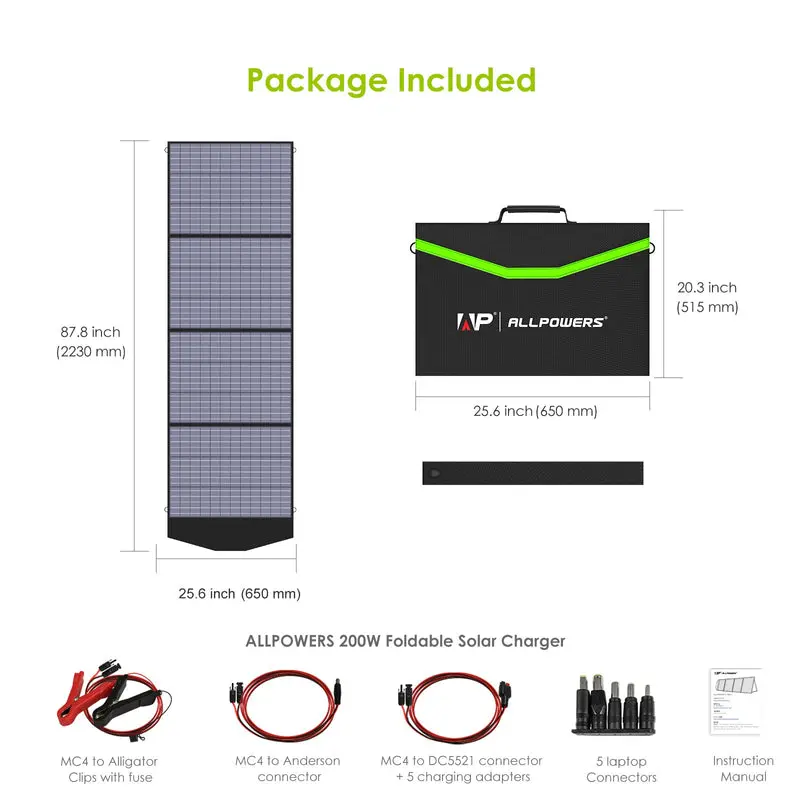 ALLPOWERS 2400W Générateur Solaire S2000 Pro avec PV 200W - Image 9