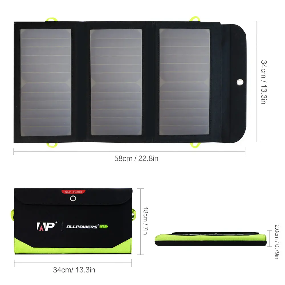 ALLPOWERS SP002 Panneau solaire batterie 10000mAh intégrée 5V 21W - Image 3