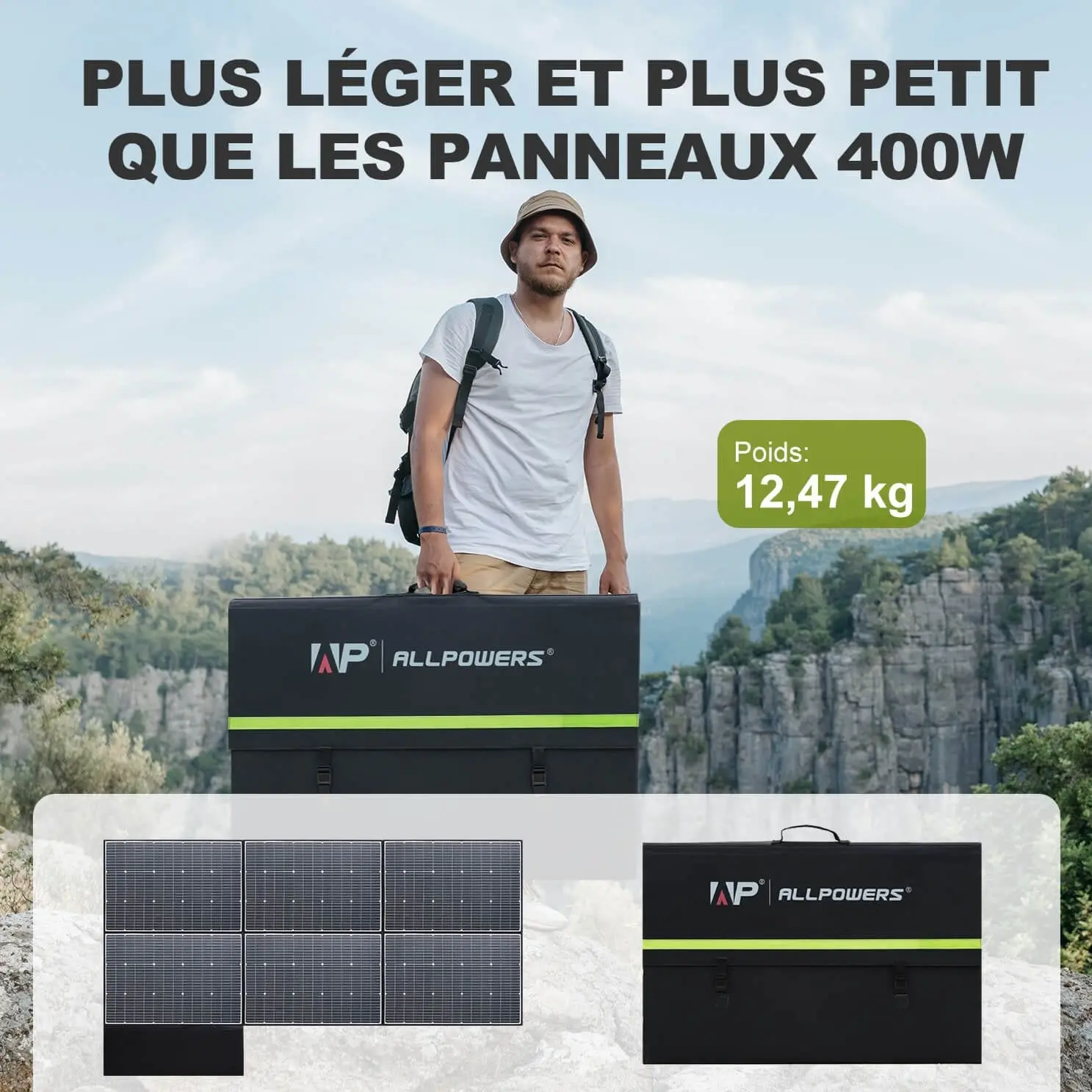 ALLPOWERS SP039 600W Panneau solaire portable monocristallin - Image 7