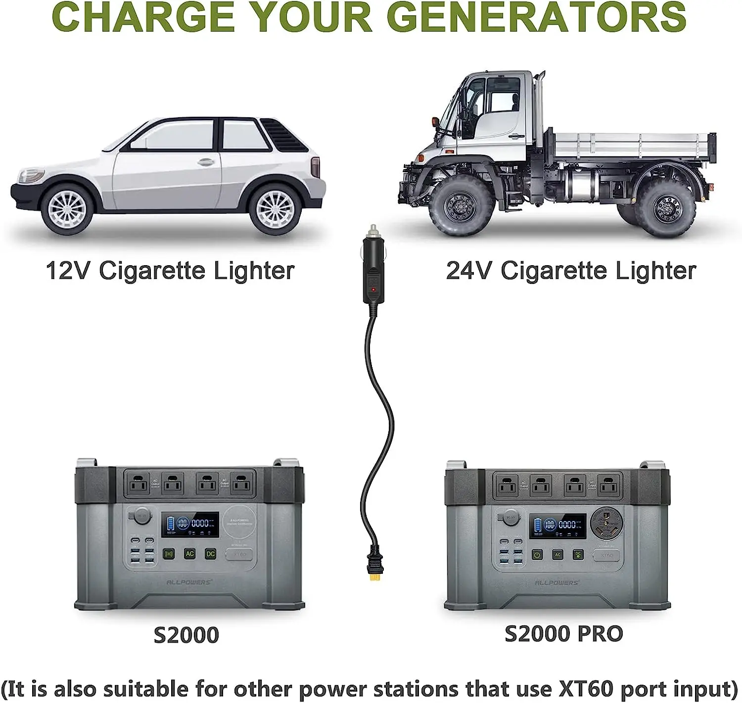 ALLPOWERS XT60 de 1,5 mètre Câble de charge - Image 3